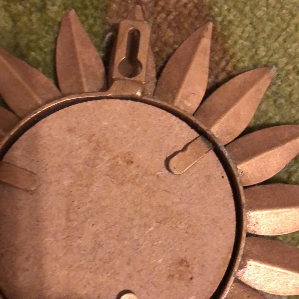 Set of 2- Vintage boho Homco 1970 wall decor daisy mirror candle holders - Picture 6 of 7